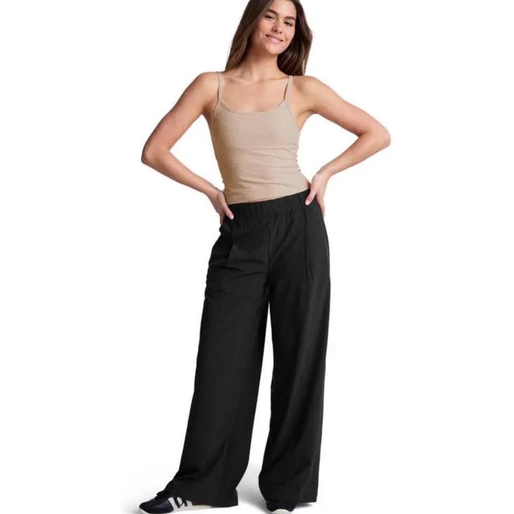 Beyond Yoga Black Wide Leg Utility Pants Elastic Waist NN1263S Small